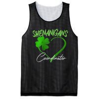 Wo Shenanigans Coordinator Green Heart Shamrock St Patricks Day Mesh Reversible Basketball Jersey Tank