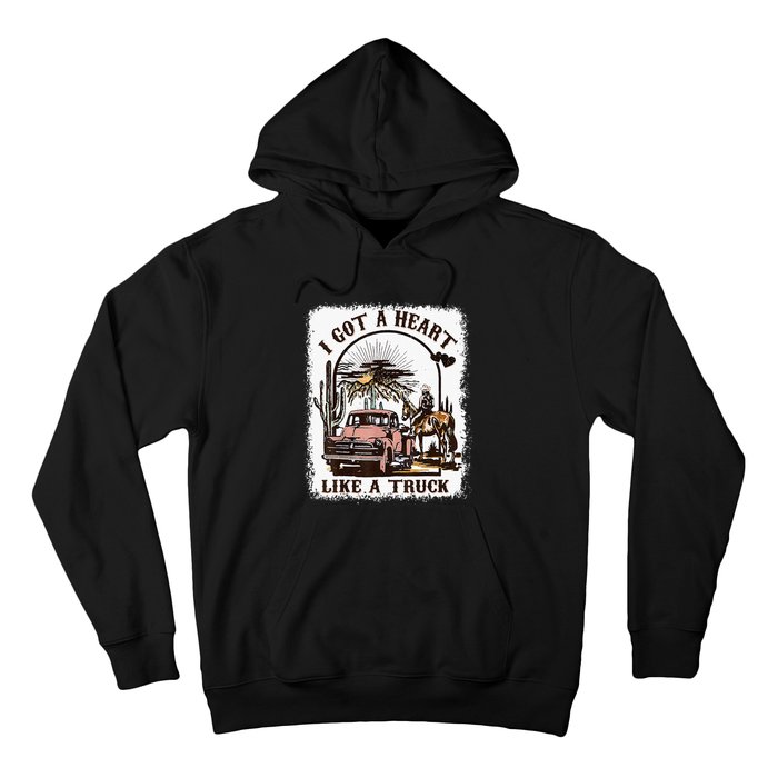 Western Sunset Cowgirl I Got A Heart Like A Truck Hoodie