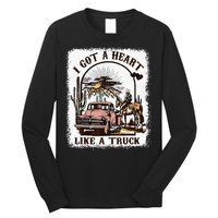 Western Sunset Cowgirl I Got A Heart Like A Truck Long Sleeve Shirt