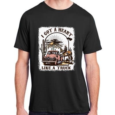 Western Sunset Cowgirl I Got A Heart Like A Truck Adult ChromaSoft Performance T-Shirt