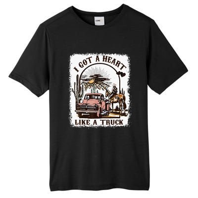 Western Sunset Cowgirl I Got A Heart Like A Truck Tall Fusion ChromaSoft Performance T-Shirt