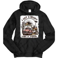 Western Sunset Cowgirl I Got A Heart Like A Truck Tie Dye Hoodie