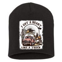 Western Sunset Cowgirl I Got A Heart Like A Truck Short Acrylic Beanie