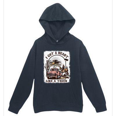 Western Sunset Cowgirl I Got A Heart Like A Truck Urban Pullover Hoodie