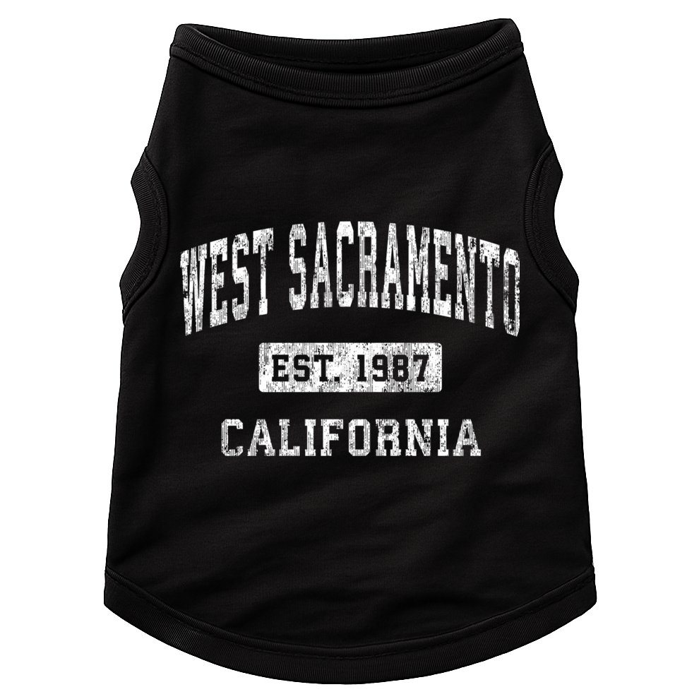 West Sacramento California Ca Vintage Established Sports Doggie Tank