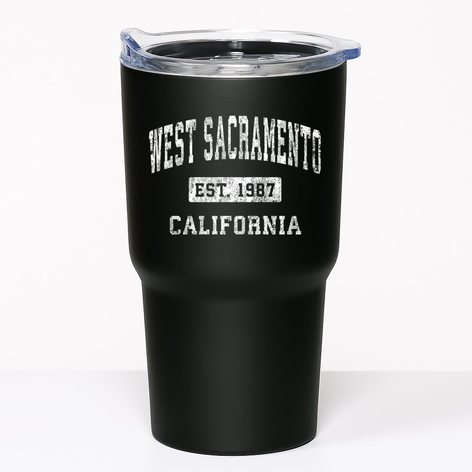 West Sacramento California Ca Vintage Established Sports Tumbler