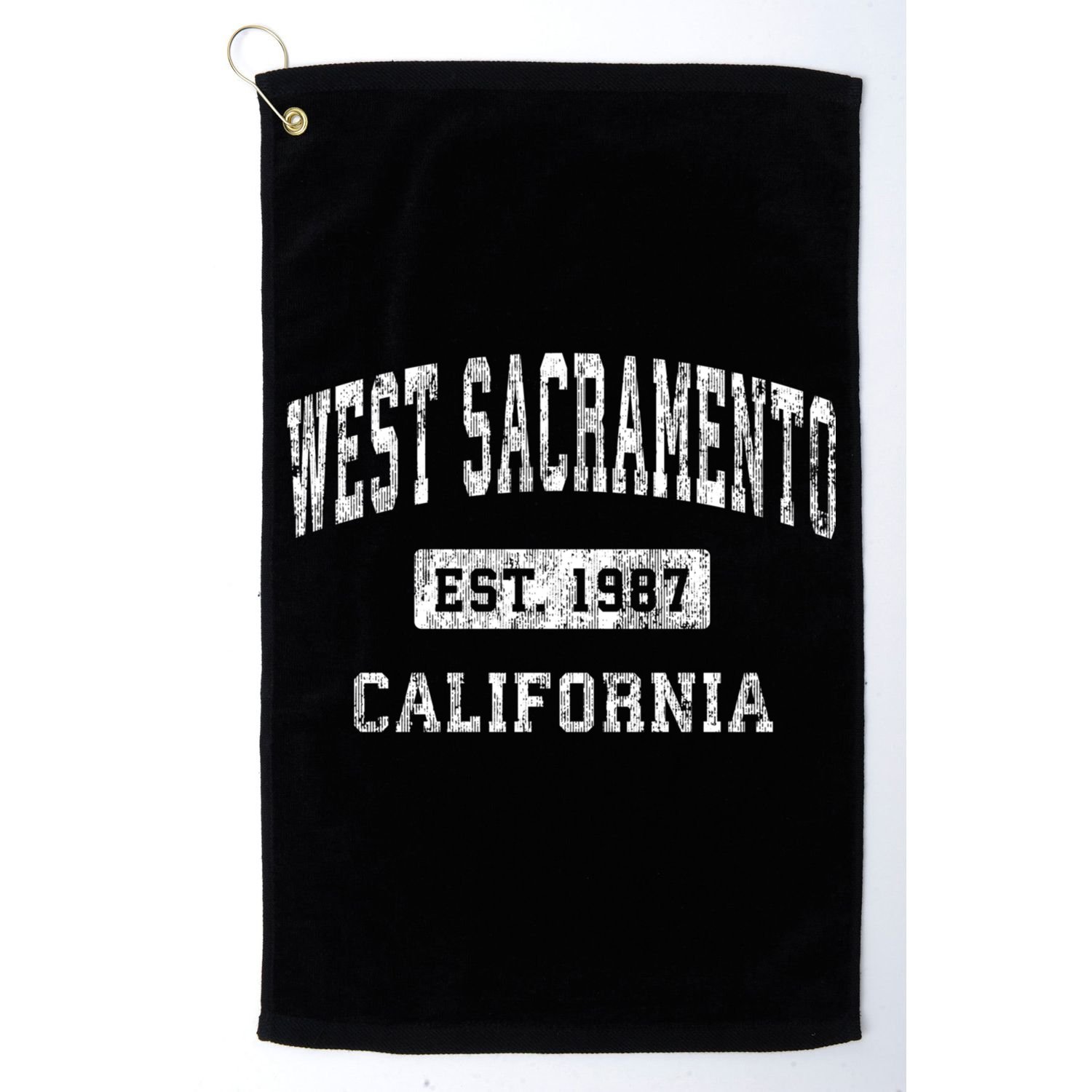 West Sacramento California Ca Vintage Established Sports Golf Towel