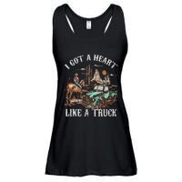 Western Sunset Cow I Got A Heart Like A Truck Vintage Ladies Essential Flowy Tank