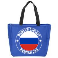 World S Coolest Russian Dad Russian Dad Gift Zip Tote Bag