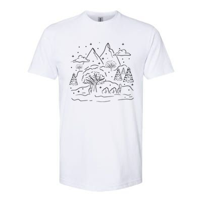 Winter Scene Cozy Winter Season Tea Snow Gift Softstyle CVC T-Shirt