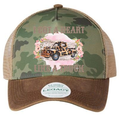 Western Sunset Cowgirl I Got A Heart Like A Truck Legacy Tie Dye Trucker Hat