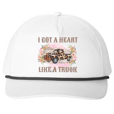 Western Sunset Cowgirl I Got A Heart Like A Truck Snapback Five-Panel Rope Hat