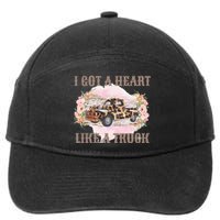 Western Sunset Cowgirl I Got A Heart Like A Truck 7-Panel Snapback Hat