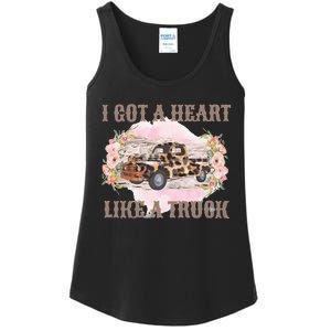 Western Sunset Cowgirl I Got A Heart Like A Truck Ladies Essential Tank