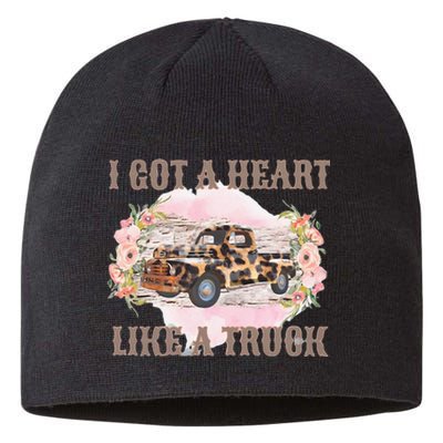 Western Sunset Cowgirl I Got A Heart Like A Truck Sustainable Beanie