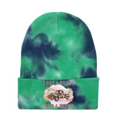 Western Sunset Cowgirl I Got A Heart Like A Truck Tie Dye 12in Knit Beanie