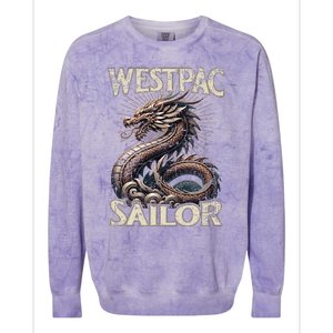 Westpac Sailor Dragon For Western Pacific Deployment Colorblast Crewneck Sweatshirt