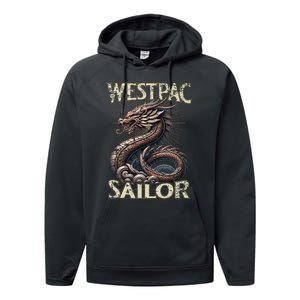 Westpac Sailor Dragon For Western Pacific Deployment Performance Fleece Hoodie