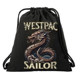 Westpac Sailor Dragon For Western Pacific Deployment Drawstring Bag