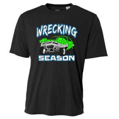 Wrecking Season Demolition Derby Cooling Performance Crew T-Shirt