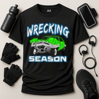 Wrecking Season Demolition Derby Cooling Performance Crew T-Shirt