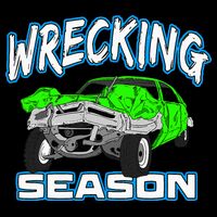 Wrecking Season Demolition Derby Cooling Performance Crew T-Shirt