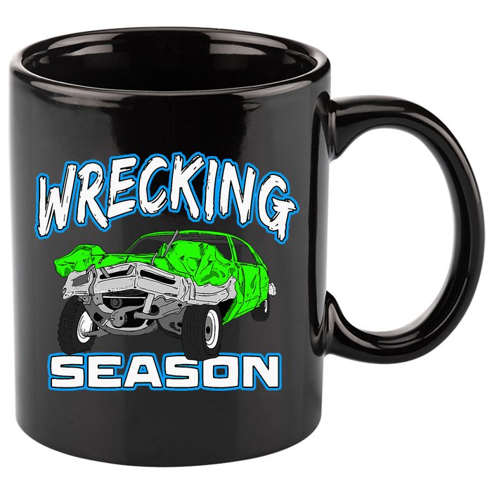 Wrecking Season Demolition Derby 11oz C Handle Ceramic Mug