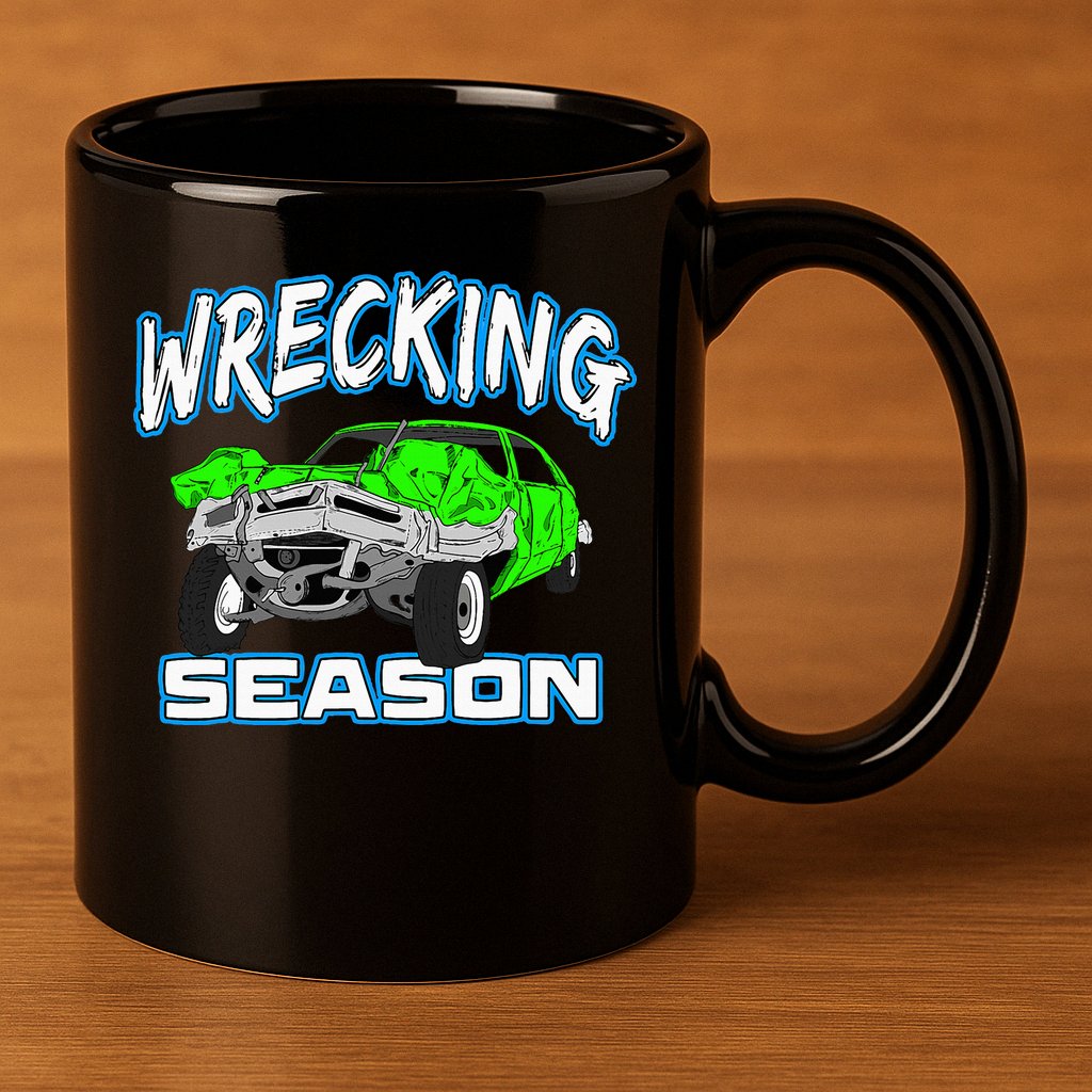 Wrecking Season Demolition Derby 11oz C Handle Ceramic Mug