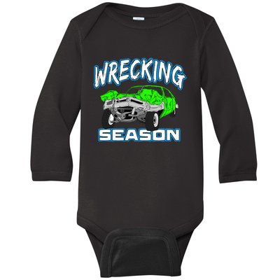 Wrecking Season Demolition Derby Baby Long Sleeve Bodysuit