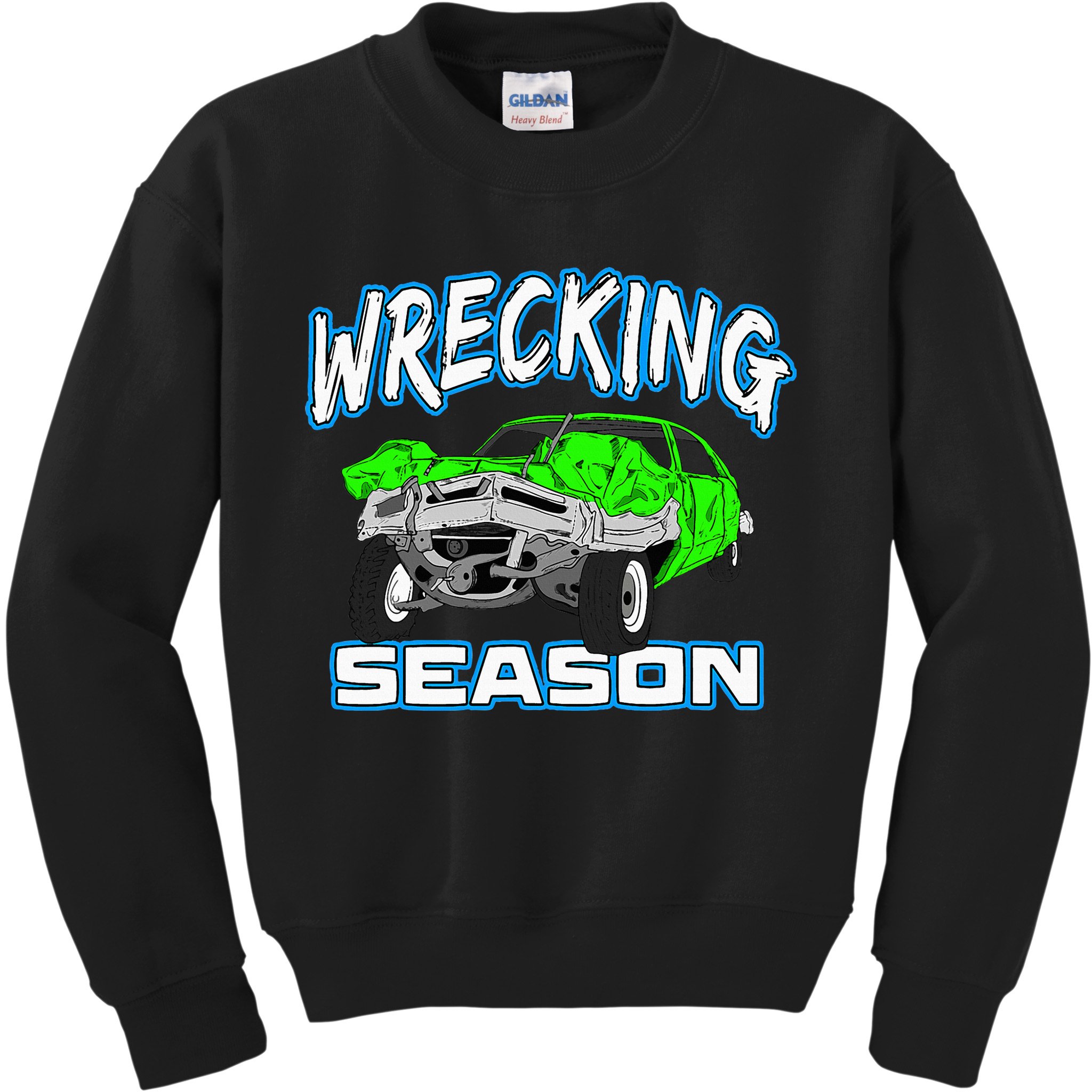 Wrecking Season Demolition Derby Kids Sweatshirt