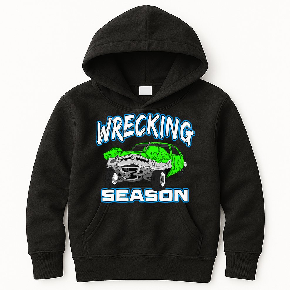 Wrecking Season Demolition Derby Kids Hoodie