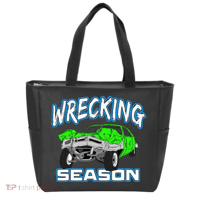 Wrecking Season Demolition Derby Zip Tote Bag