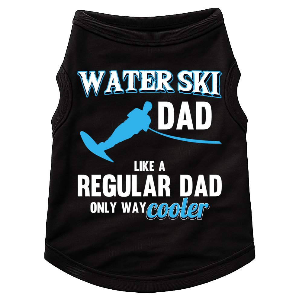Water Ski Dad Like A Regular Dad Beach Athletes Water Skiing Gift Doggie Tank