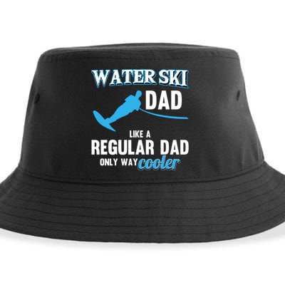 Water Ski Dad Like A Regular Dad Beach Athletes Water Skiing Gift Sustainable Bucket Hat
