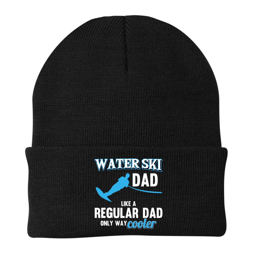 Water Ski Dad Like A Regular Dad Beach Athletes Water Skiing Gift Beanie