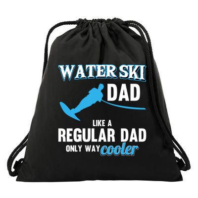 Water Ski Dad Like A Regular Dad Beach Athletes Water Skiing Gift Drawstring Bag