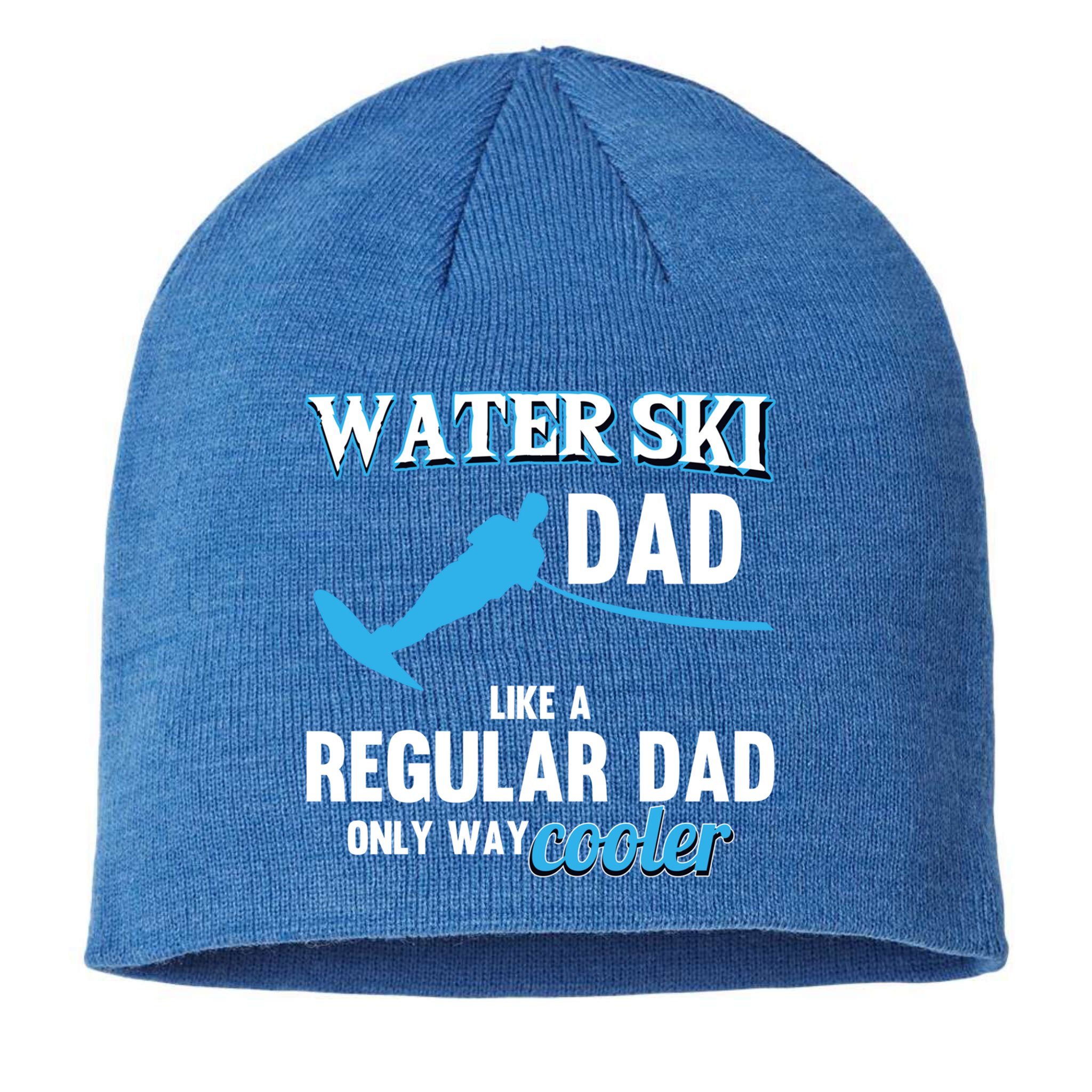 Water Ski Dad Like A Regular Dad Beach Athletes Water Skiing Gift Sustainable Beanie