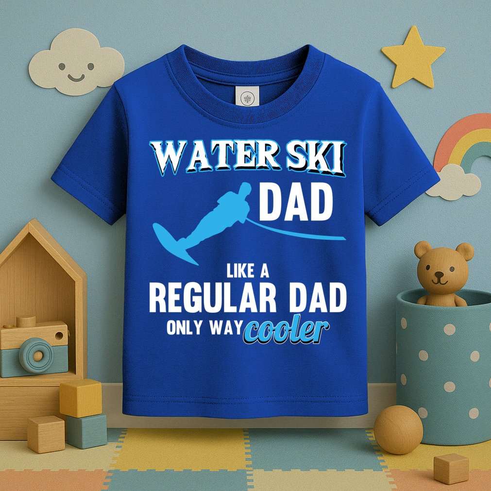 Water Ski Dad Like A Regular Dad Beach Athletes Water Skiing Gift Toddler T-Shirt