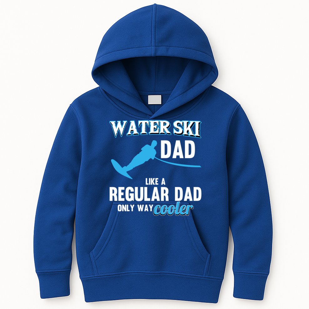 Water Ski Dad Like A Regular Dad Beach Athletes Water Skiing Gift Kids Hoodie