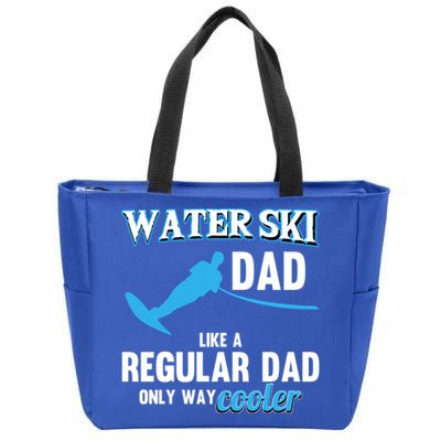 Water Ski Dad Like A Regular Dad Beach Athletes Water Skiing Gift Zip Tote Bag