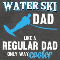 Water Ski Dad Like A Regular Dad Beach Athletes Water Skiing Gift Vector Backpack