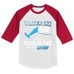 Water Ski Dad Like A Regular Dad Beach Athletes Water Skiing Gift Kids Colorblock Raglan Jersey