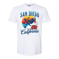 Womens San Diego California Beach Surf Summer Vacation Vintage Softstyle CVC T-Shirt