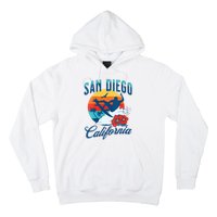 Womens San Diego California Beach Surf Summer Vacation Vintage Hoodie