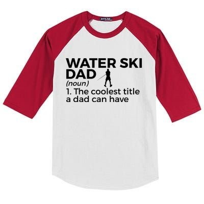 Water Ski Dad Definition Funny Waterskiing Gift Kids Colorblock Raglan Jersey