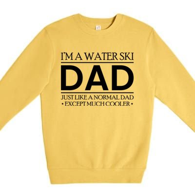 Water Ski Dad Skiing Waterski Waterskiing Waves Boat Holiday Gift Premium Crewneck Sweatshirt