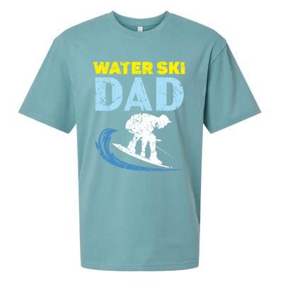 Water Ski Dad Water Skiing Best Daddy Ever Fathers Day Gift Sueded Cloud Jersey T-Shirt