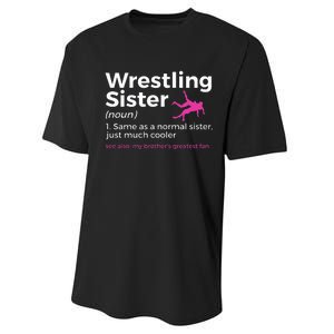 Wrestling Sister Definition My BrotherS Greatest Fan Performance Sprint T-Shirt