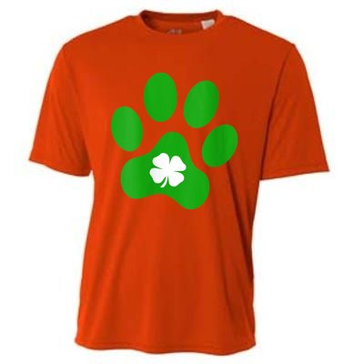 Womens Shamrock Dog St. Patrick's Day Cooling Performance Crew T-Shirt