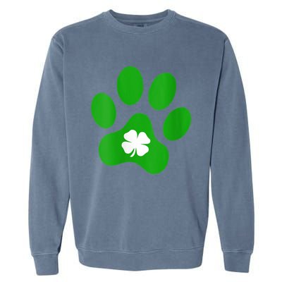 Womens Shamrock Dog St. Patrick's Day Garment-Dyed Sweatshirt